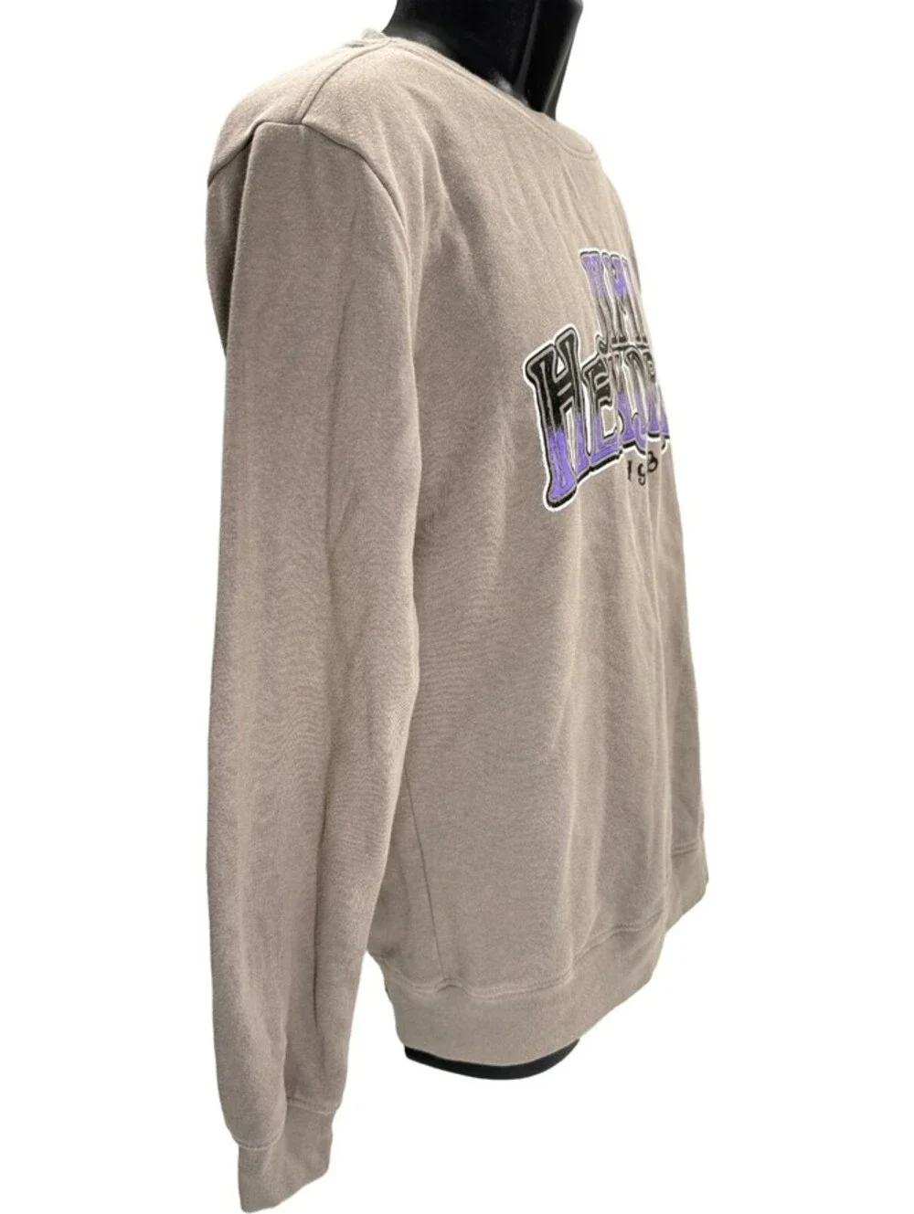 Jimi Hendrix 1968 Sweatshirt Size Small Gray Authentic Hendrix Fleece Lined